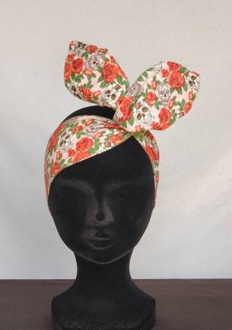 BANDEAU MAGIQUE TTE DE MORT ROSE