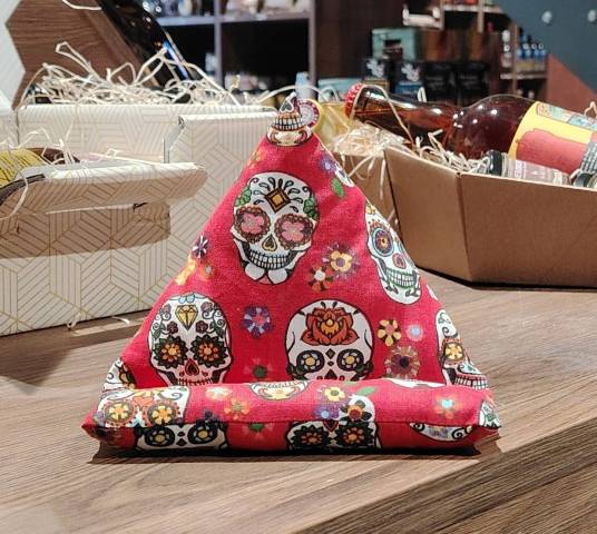 Le BIGOPOUF Calavera rouge, support de tlphone et tablette
