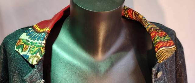 Veste en jean upcycl�e Lando