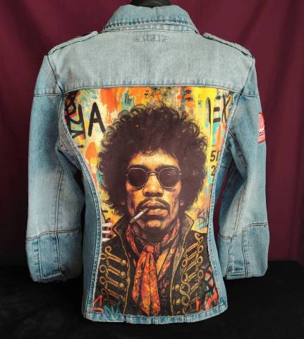 Veste en jean customis�e JIMI