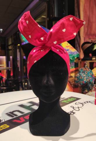 bandeau pour cheveux, bandeau magique  imprim� coeur